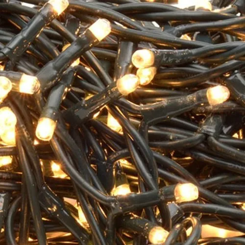 Pandoli Daylight Color 100 Bulb Brass Christmas Işığı 5 Meters Green Wired