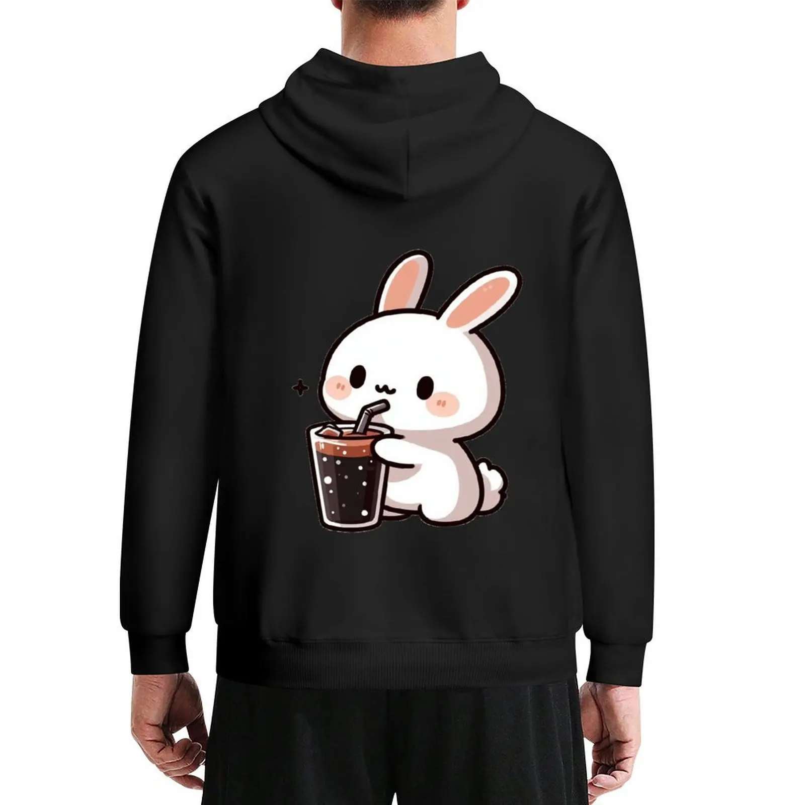 

Bunny Drinking Coke Soda Hoodie autumn jacket men mens designer clothes men's clothes anime clothes hoodie oversize