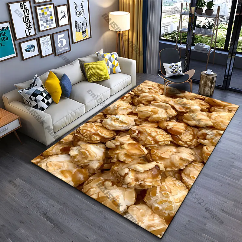 Sweet caramel coated popcorn carpet Yoga living room room decor children's crawling mat doormat area rug games mat