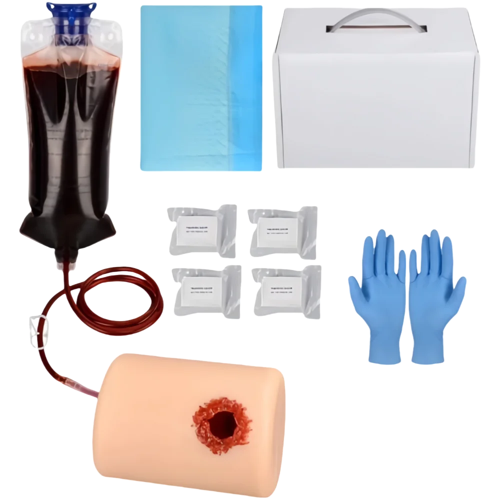 High-quality tourniquet wound hemostatic model for wound packaging training