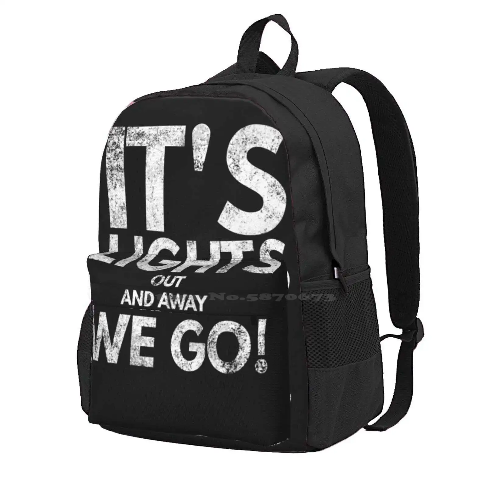 Its Lights Out And Away We Go! Hot Sale Schoolbag Backpack Fashion Bags Racing Race Grand Prix Carting Worldengine Drive To