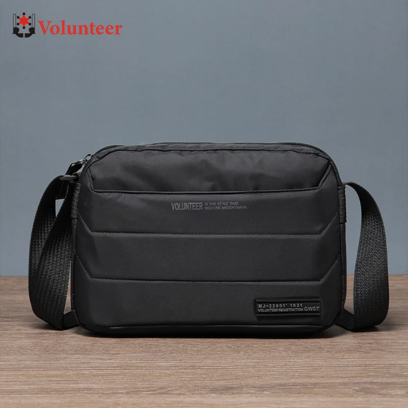 VOLUNTEER Crossbody Bag Men Casual Oxford Cloth Waterproof Phone Bag Man Fashion Commuter Adjustable Shoulder Bags Male 1713-13