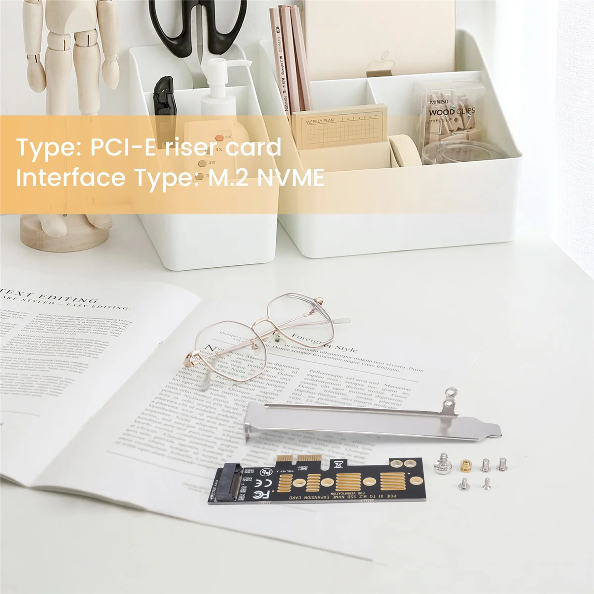 M2 SSD NVME to PCIE X1 어댑터 카드, PCIE X1 to M2 확장 카드, 하드 드라이브 어댑터, M 키 인터페이스 카드