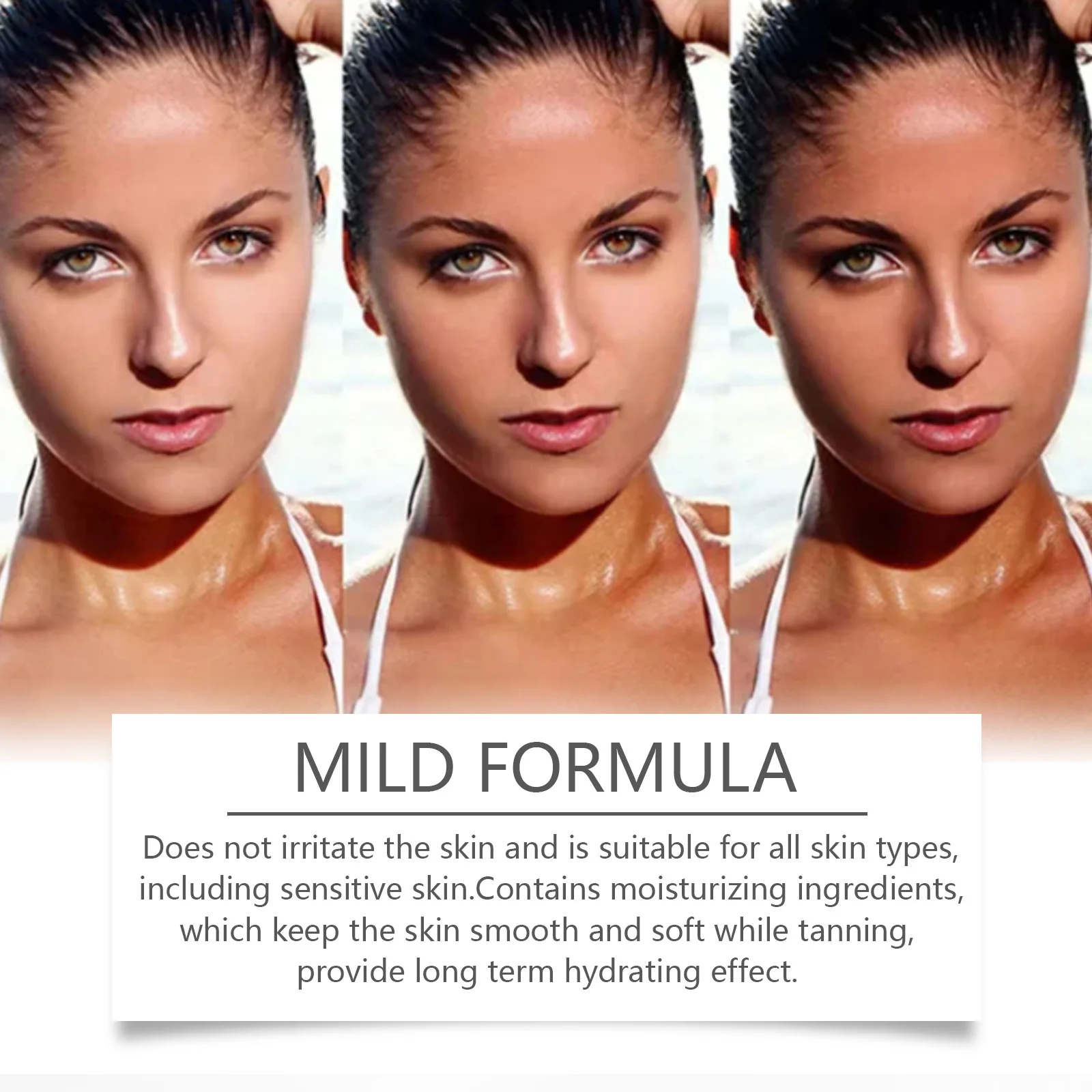 Summer Outdoor Beach Tan Enhancing Skin Care Liquid Bronze Skin Mild Moisturizing Darkening Oil for Healthy Glowing Skin