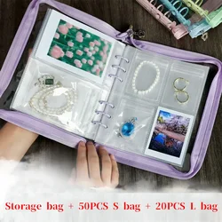 New Jewelry Necklace Earring Holder Bag Portable Water-proof Credit Card Photo Storage Book Zipper Bag Ins Stationery Organizer