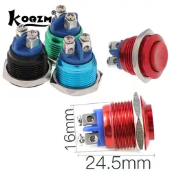 1Pc Momentary Push Button Switch 16mm Waterproof Mount Button Switch