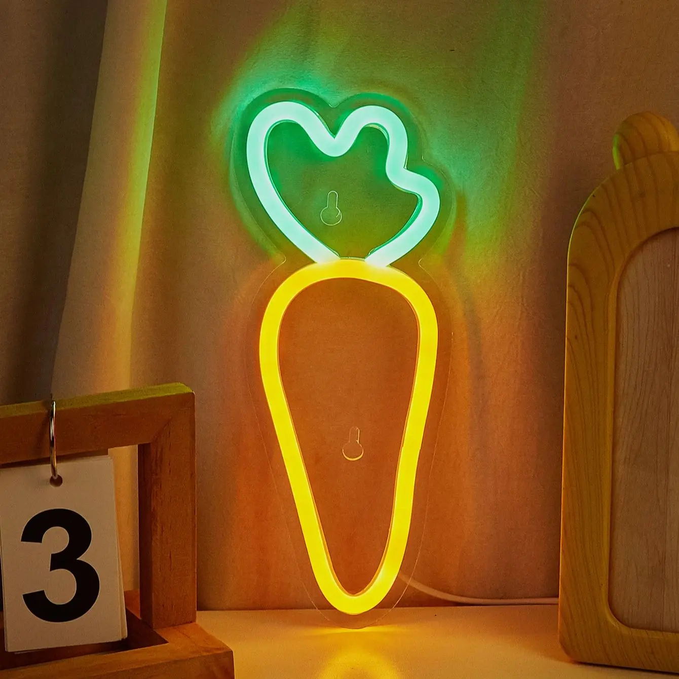 

Chi-buy светодиодный неоновый морковь с питанием от USB неоновые вывески ночник 3D настенное искусство спальня гостиная Декор лампы вывески