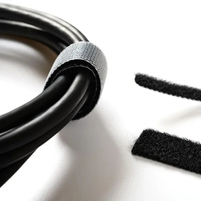 Wiederverwendbare Klettverschluss-Kabelbinder aus Nylon, Verstellbare Drahtbefestigungsbänder, Kabelmanagement-Organizer – Detail 2