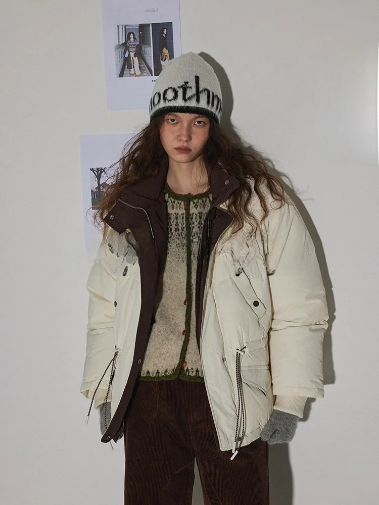 

Многофункциональное женское пуховое пальто белого цвета с 90% пуховым наполнителем, длинными рукавами, стандартной длины, для повседневной носки