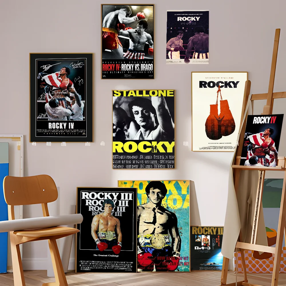 Rocky Classic Movie Good Quality Prints and Posters Vintage Room Home Bar Cafe Decor Aesthetic Art Wall Painting