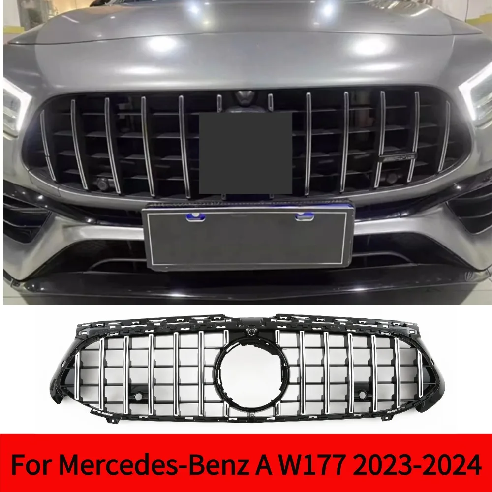 

Front Racing Facelift Grilles Upper Bumper Radiator Grill For Mercedes-Benz W177 A-Class A180 A200 A220 A250 A280 2023 2024