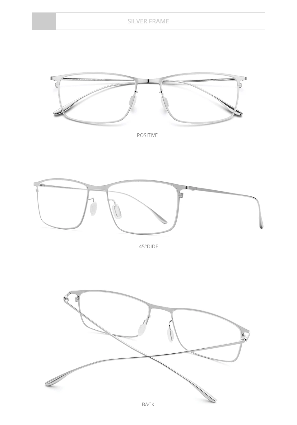 FONEX Alloy Glasses Frame Men Full-Rim Frames High-end Quality Square Eyeglasses Ultralight-Weight Korean Japanese Eyewear 8105