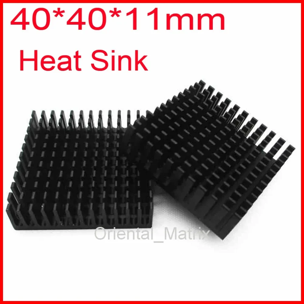 Free Shipping 5pcs HeatSink Heat Sink Radiator 40*40*11mm Small Radiator - Black