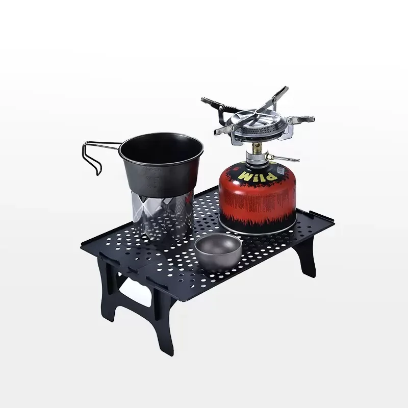 Klappbarer Campingtisch aus Aluminiumlegierung, Mini-Solo-Tisch, tragbarer, leichter Couchtisch für Outdoor-Wandern, Bergsteigen