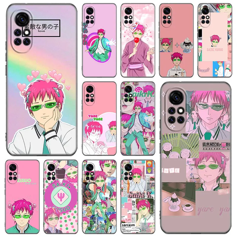 Anime The Disastrous Life Of Saiki K Case For Huawei Honor 60 50 SE 30S Mate 30 20 10 Lite 40 Nova 9 8 Pro Y60 8i 7i 7SE 5T