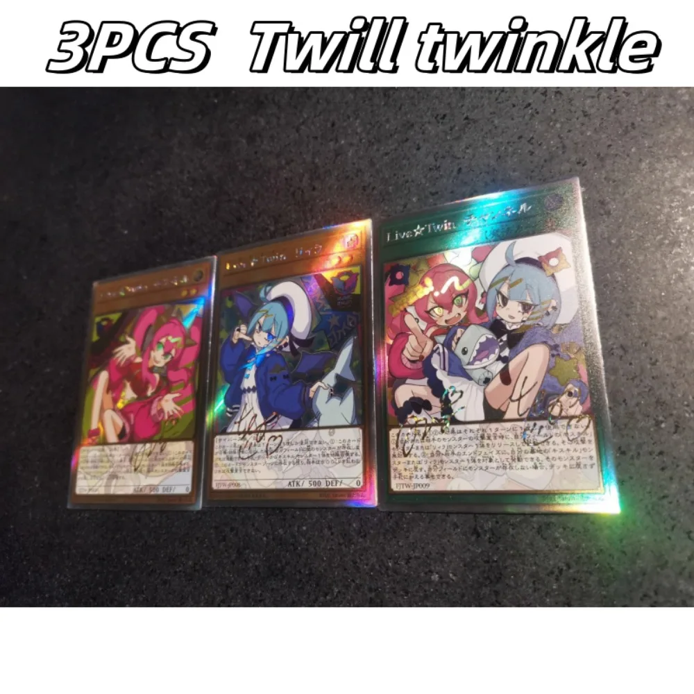 Fai da te Yu-Gi-Oh! Il male ★ Twin 3 pezzi/set Quattro tipi di flash Anime Periferico Gioco Collezione di carte Regalo di festa