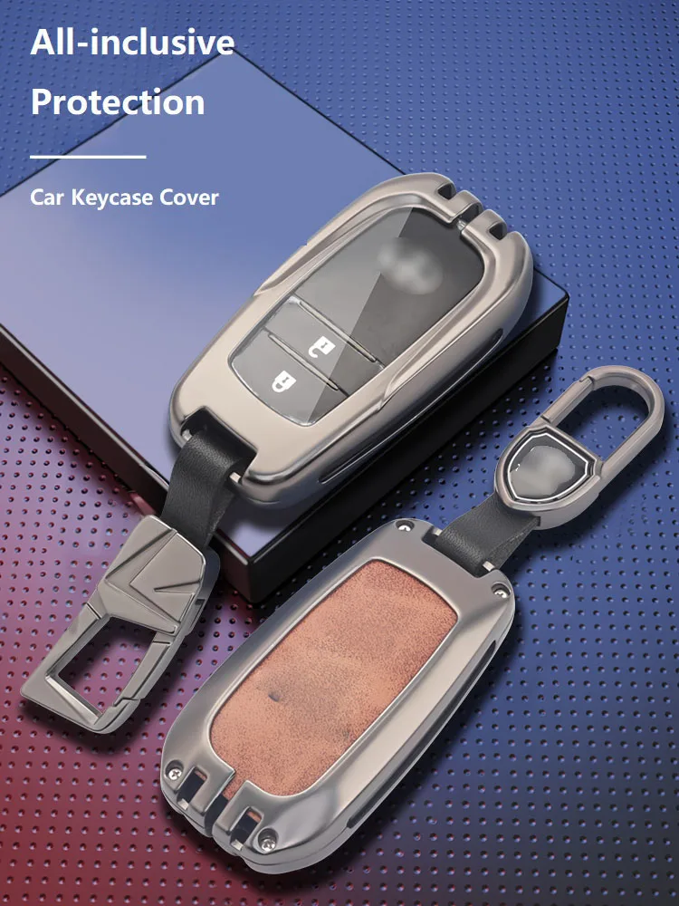 2/3/4 Botton Car Key Case Cover for Toyota Prius CHR Aygo Corolla Yaris RAV4 Camry Land Cruiser Highlander Prado Auris Avalon