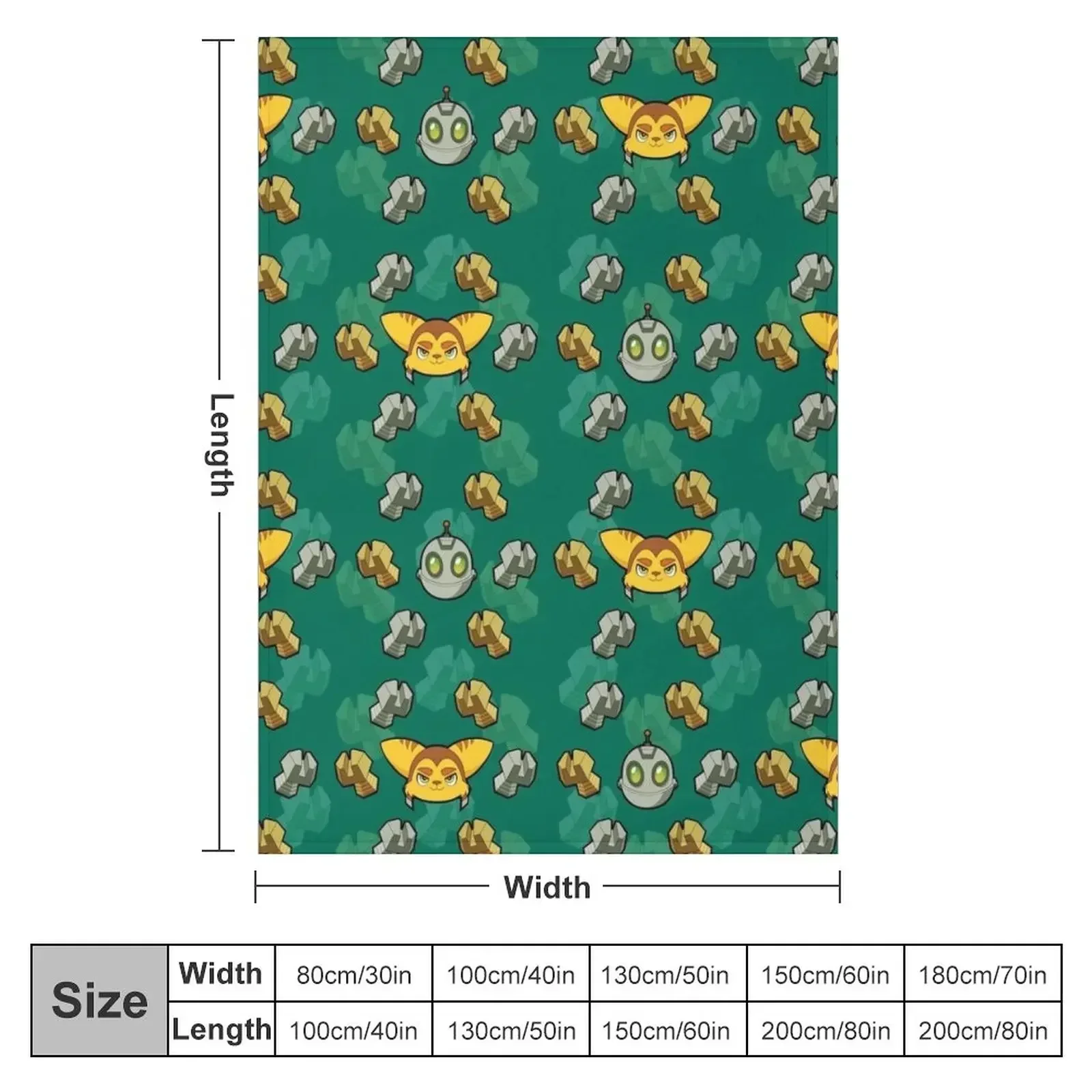 Ratchet and clank pattern Throw Blanket Comforter decorative Thermals For Travel Blankets