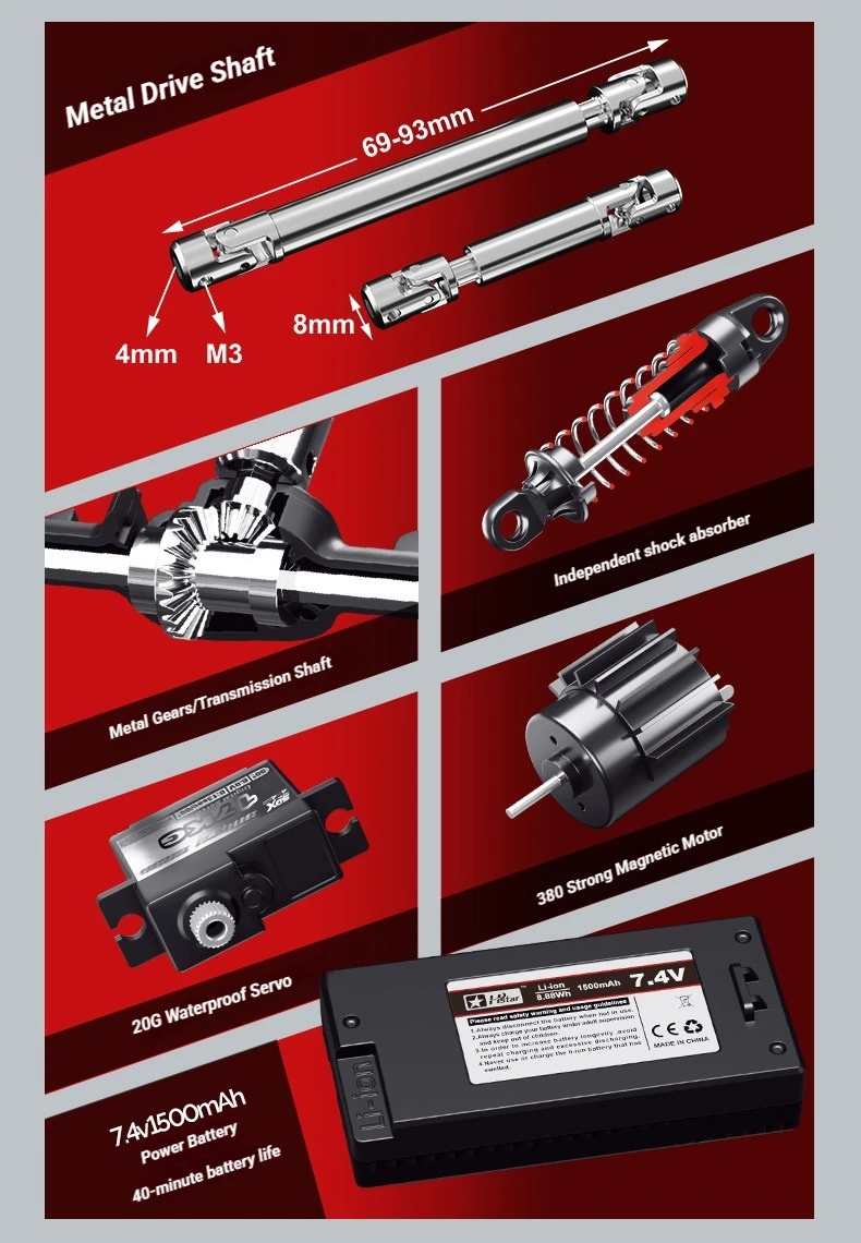 HongXing R22 ready-to-run rock crawler package