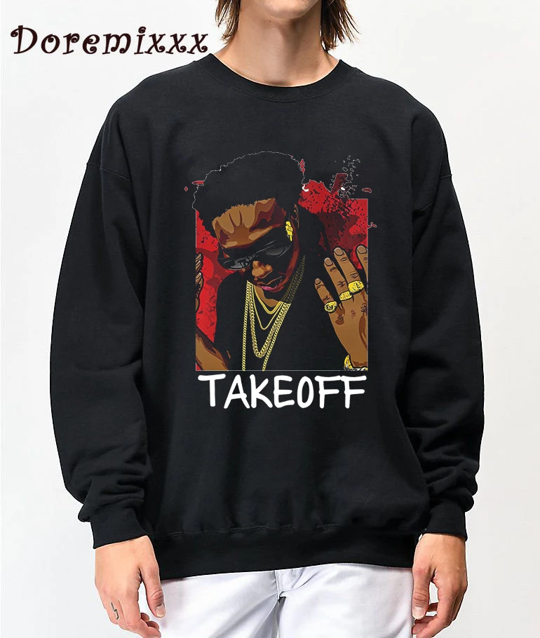 

TAKEOFF Sweatshirt Rock and Roll Rap Band Pullover Casual Fashion Women's Tops Vintage Clothes for Women Men Hoodies Streetwear