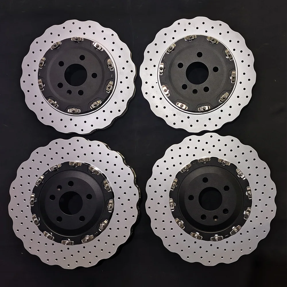 For Audi A6 A7 C7 Hsingyik Full Floating Wave Two-Piece Brake Disc Rotor