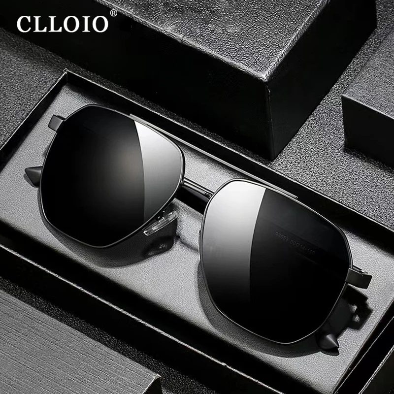 CLLOIO Classic Photochromic Sunglasses Men Women Polarized Driving Shades Sun Glasses Travel Anti-glare Chameleon Glasses