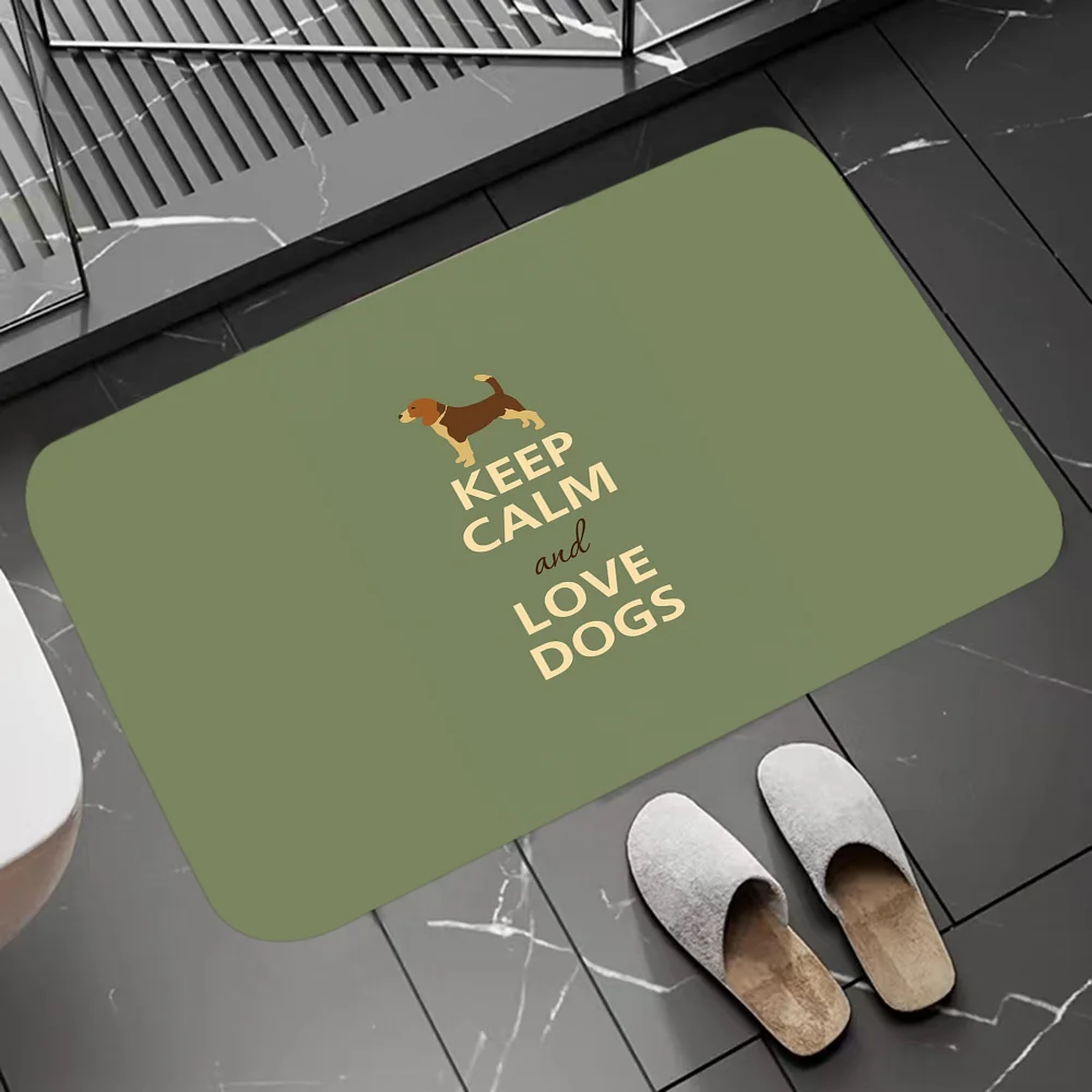 1PC Cute Anime Dog Floor Mat Door Mat For Bathroom Kitchen Long Corridor Carpet Non-Slip Living Room Rug Home Decor