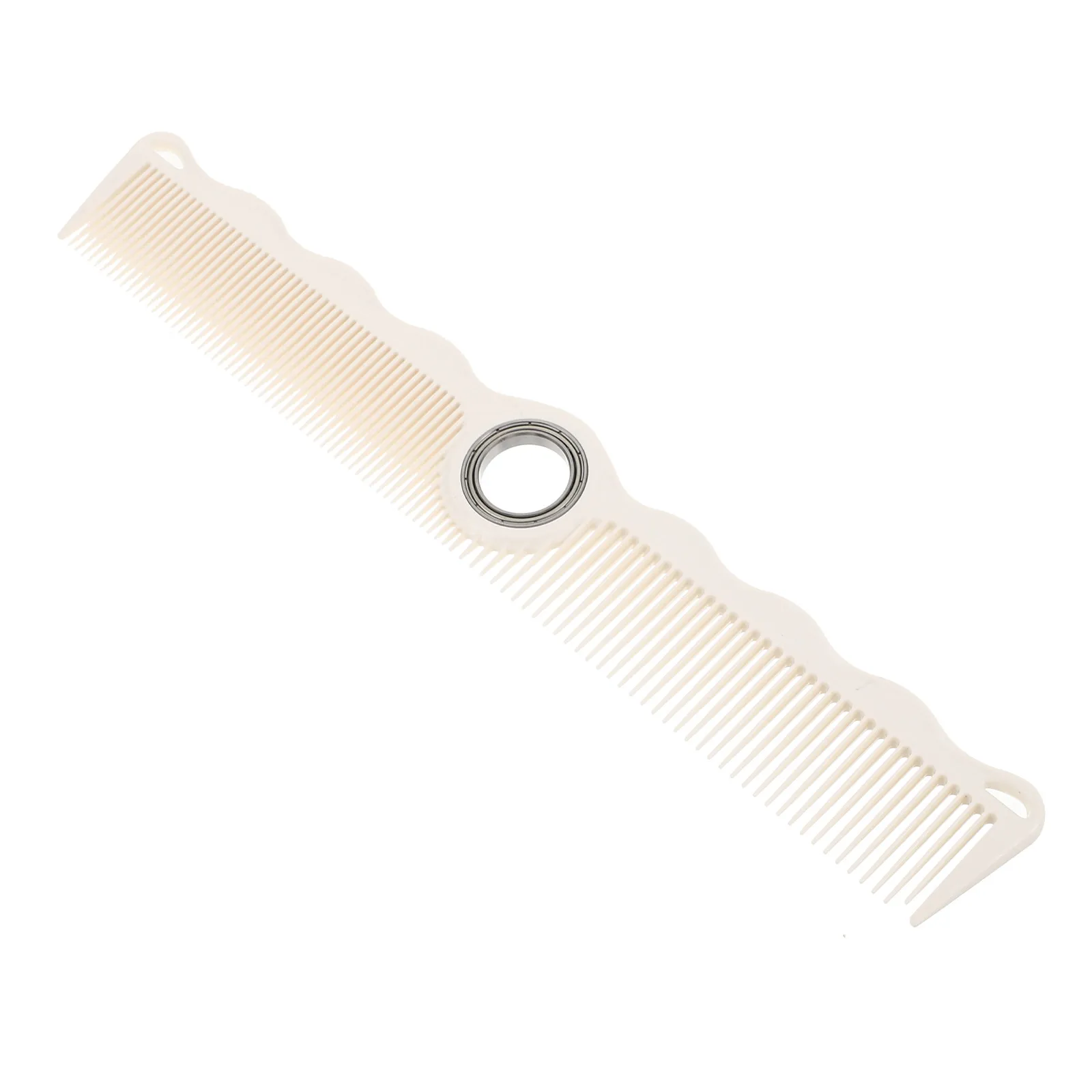Rotating Pin Hair Cutting Comb Fine Tooth Rotatable Shaft Barber Comb White Styling Tool for Hairdressers Wide Tooth Hair Brush view 2