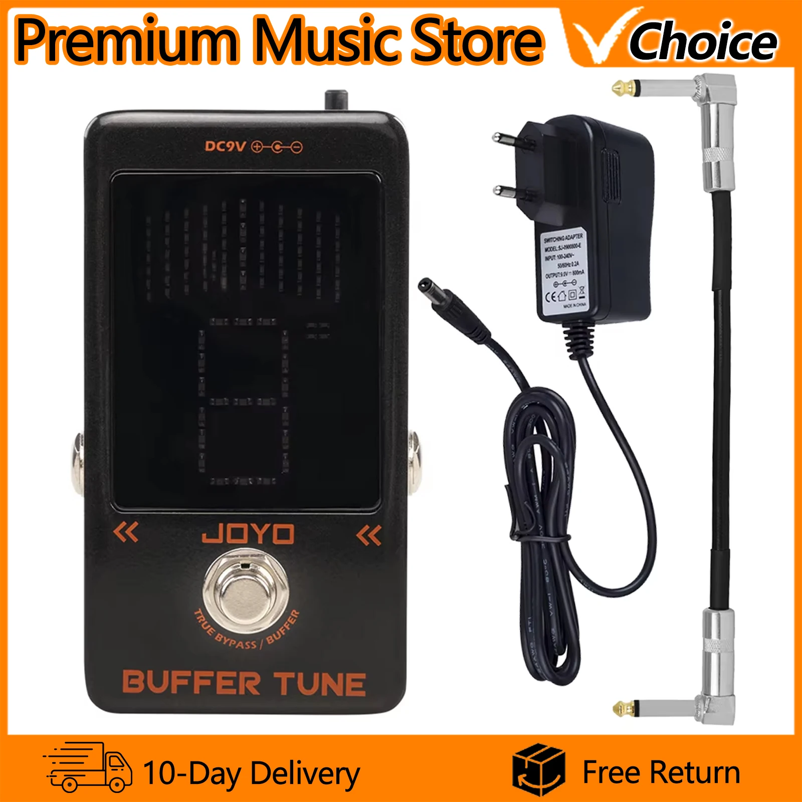 

JOYO Guitar Effect Pedal Tune JF-19 Buffer Tune High Precision Tuning TRUE BUFFER Mode Buffer Effect Electric Guitar Bass Pedal