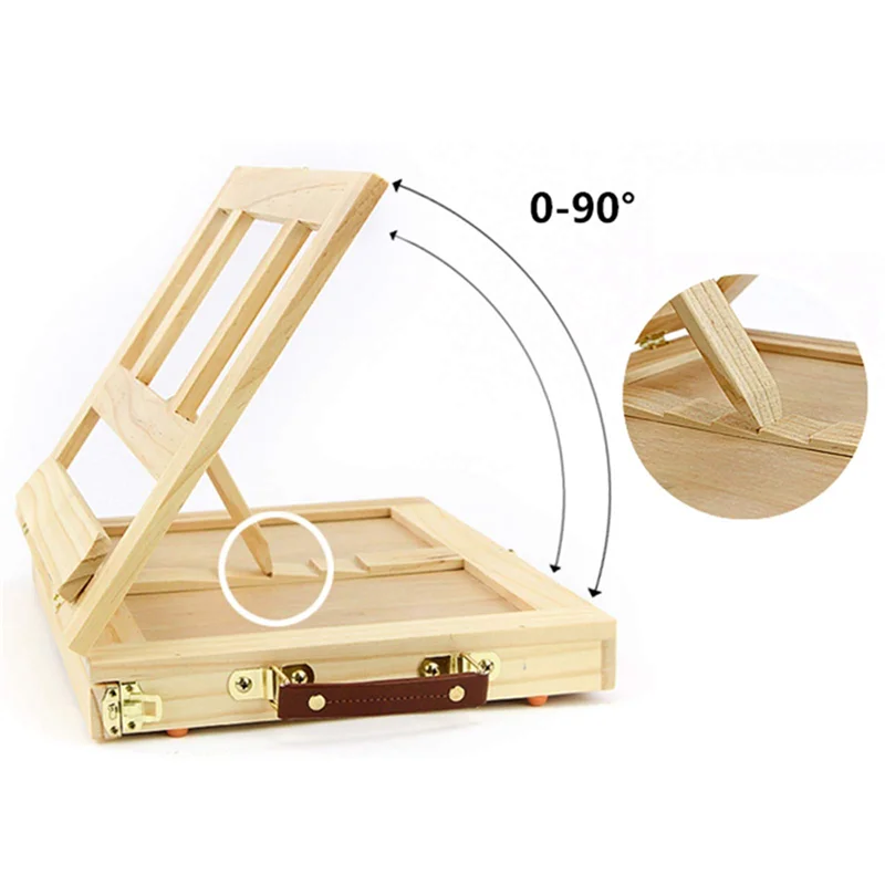 chevalet-de-table-portable-en-hetre-1-piece-4-vitesses-reglables-style-tiroir-couleur-bois-clair-etui-d'art-portable-pour-debutants-et-adultes