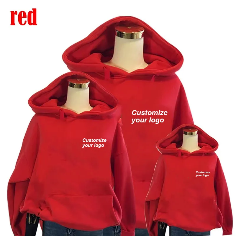 

Family multi size hoodie casual custom logo printed text DIY hoodie hoodie custom logo personalized custom logo top