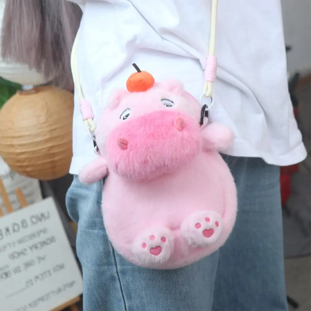 

Phone Pouch Capybara Lulu Plush Crossbody Bag Persimmon Animal Doll Lulu Capybara Doll Bag Cute Cartoon