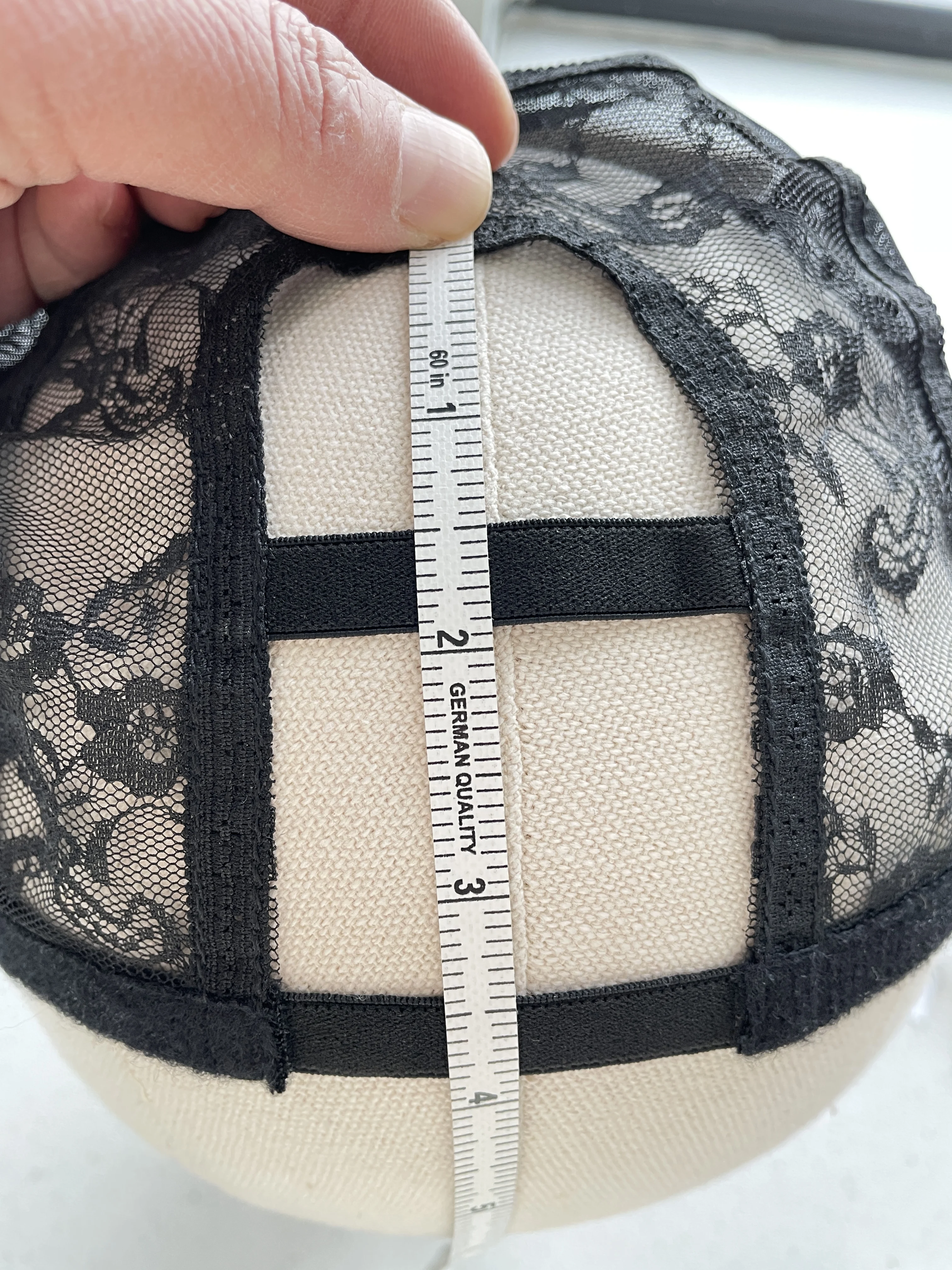 U-Teil und T-Teil, Lace-Front-Perückenkappe zur Herstellung von Perücken, T-Teil – Detail 9