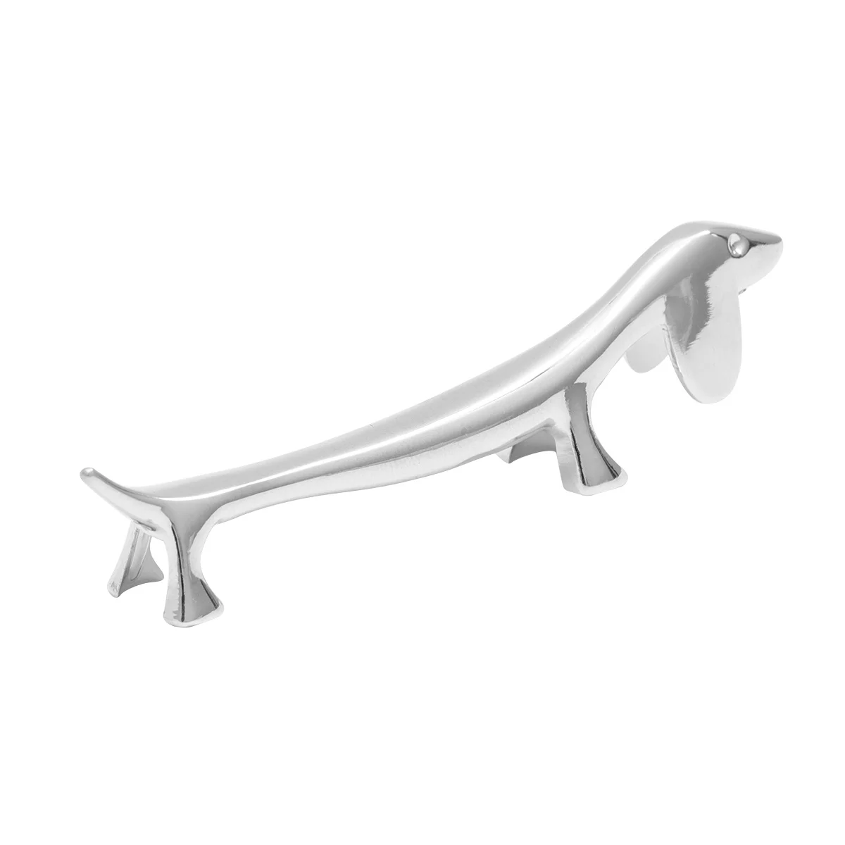 

Zinc Alloy Silver Puppy Shape Chopstick Holder Spoon Fork Rest Stand Tableware Decor for Birthday Wedding Home Dinner