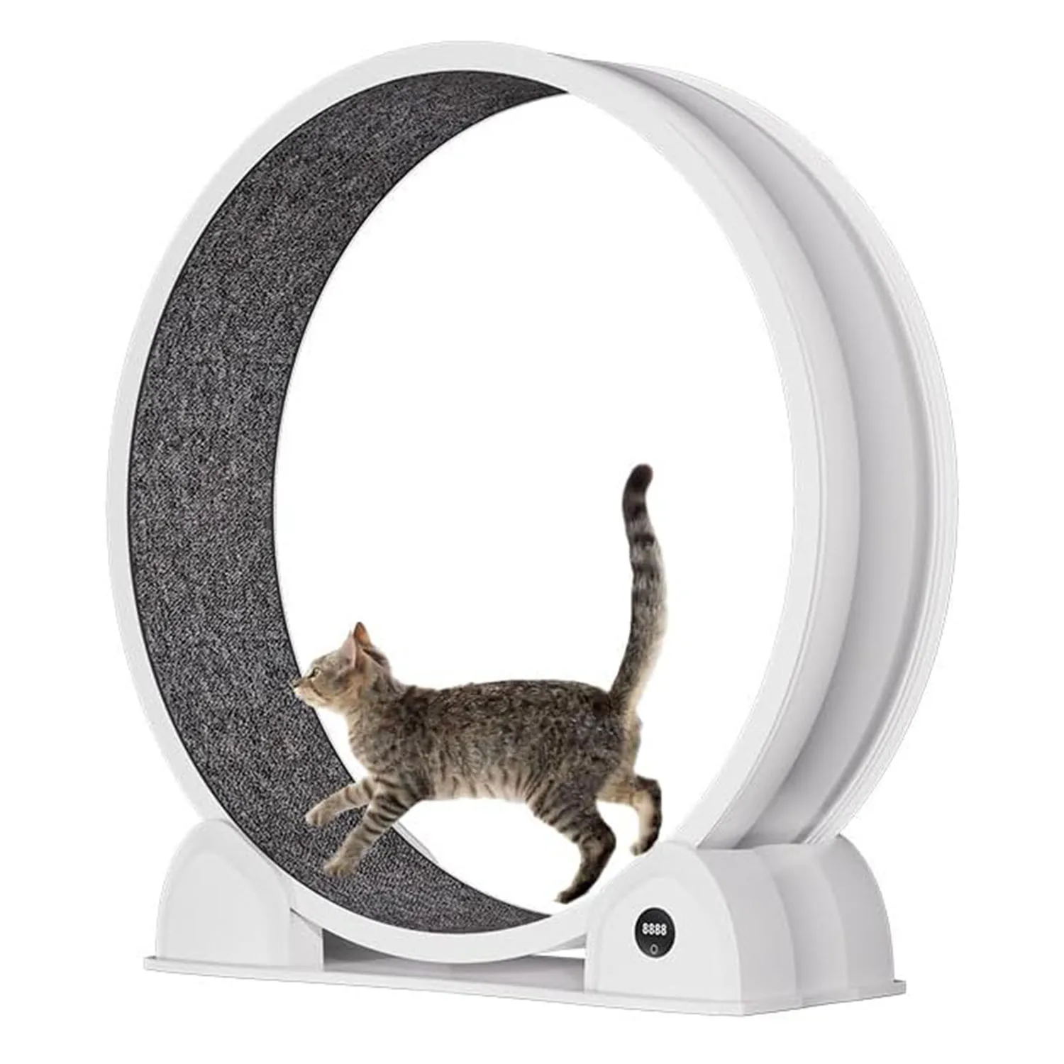 Kattenoefenwiel 110 cm Eén snel kattenwiel Stille kattenloopband met stappenteller Loopwielen voor huisdieren voor gewichtsverlies en gezondheid - afbeelding 2