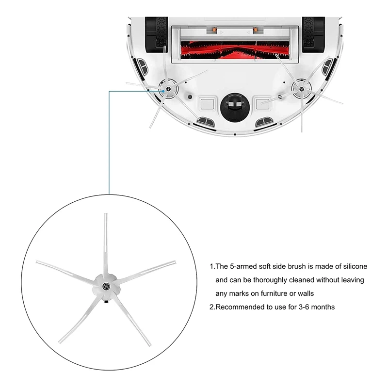 ملحقات المكنسة الكهربائية ، فرش ، مجموعات أقمشة الممسحة ، قطع غيار فلتر بديلة لروبوت mooborock S50 و S55 و S6