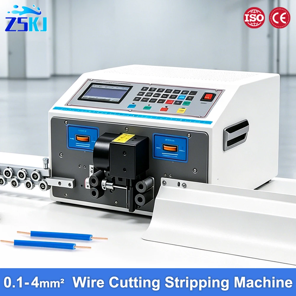 0.1-4mm2 Computer Wire Stripping Machine Cutting Cable Crimping and Peeling From Length 1-9999 mm Wire Stripping Peeling Machine