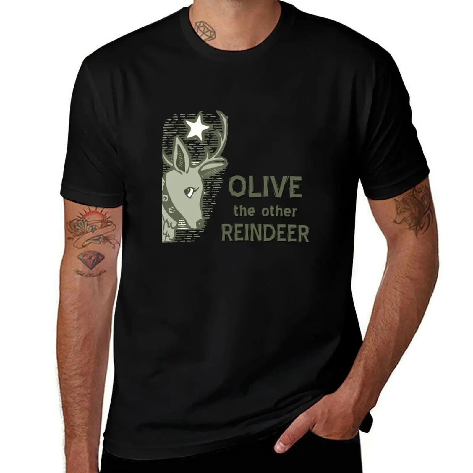 Olive the Other Reindeer T-Shirt Modern Style Print T-Shirt