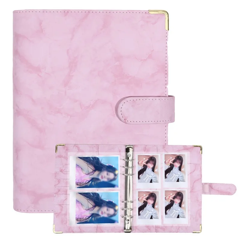 25pcs Page Photo Card A5-Binder Kpop Photo Albums Idol Cards Loose-leaf Collect Book Binder Photocard Holder Solid Color