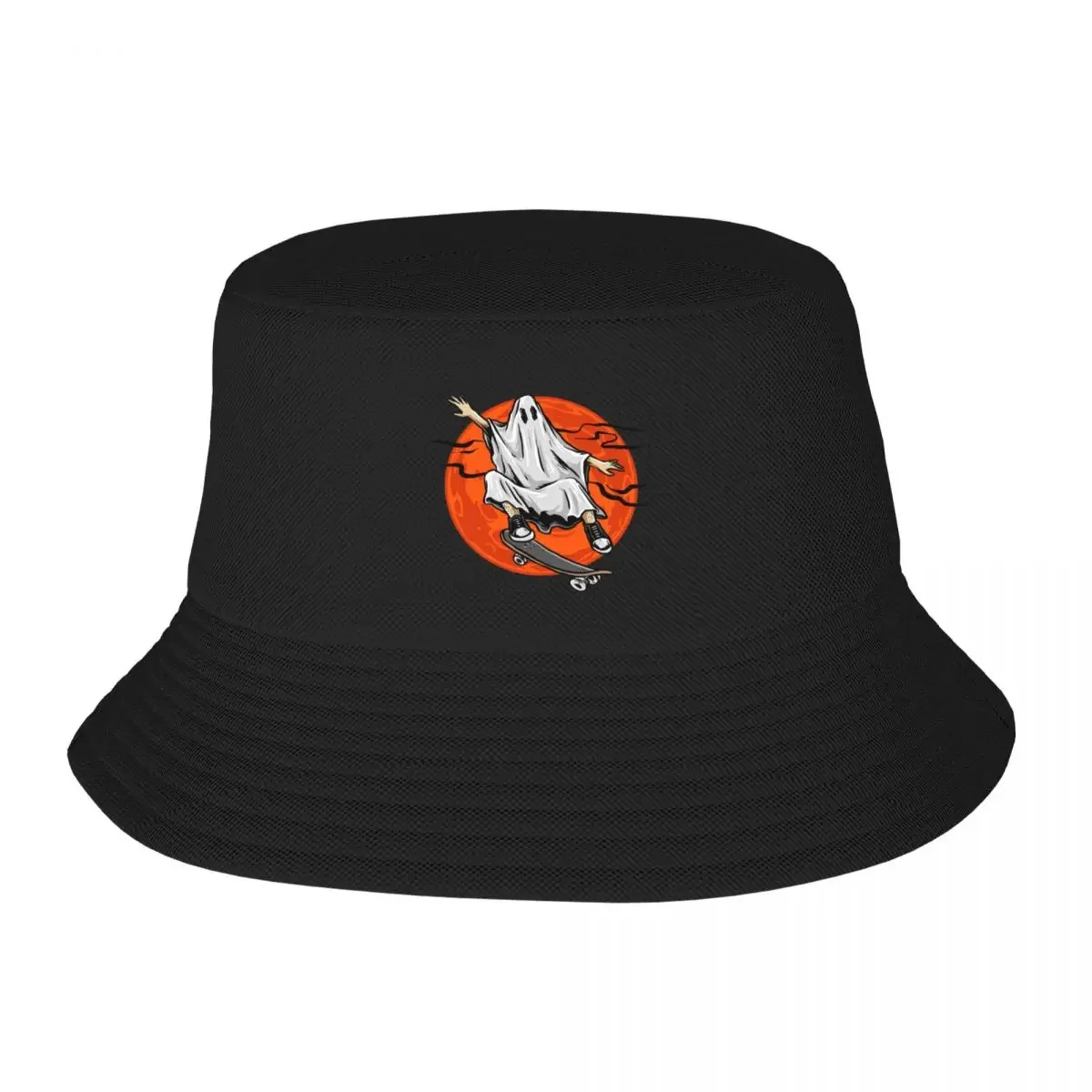 New Skateboarding Boo Men Boys Skater Skateboard Halloween Bucket Hat Visor Sunscreen hard hat  Hat Women's Hats 2023 Men's