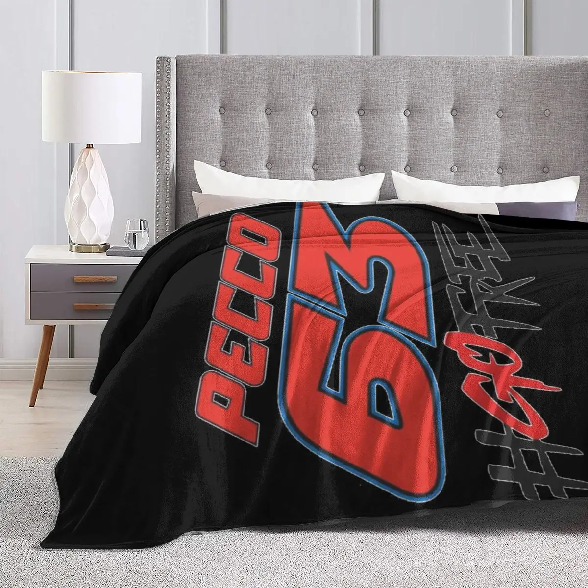 Pecco Bagnaia 63 Go Free Blanket Soft Warm Flannel Throw Blanket Bedspread for Bed Living room Picnic Travel Home Sofa