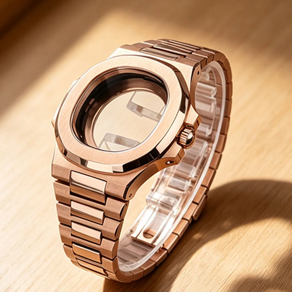 women's-40mm-rose-gold-watch-case-sapphire-glass-316l-steel-bracelet-for-nautilus-nh34-nh35-nh36-nh38-4r36-movt-100m-waterproof