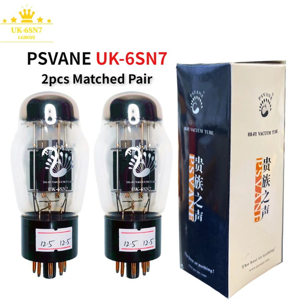 PSVANE UK-6SN7 Vacuum Tube Replacement 6N8P 6SN7GT 6SN7 CV181 Tube Upgrade 6H8 UK Black Seat Gold Foot Upgrade