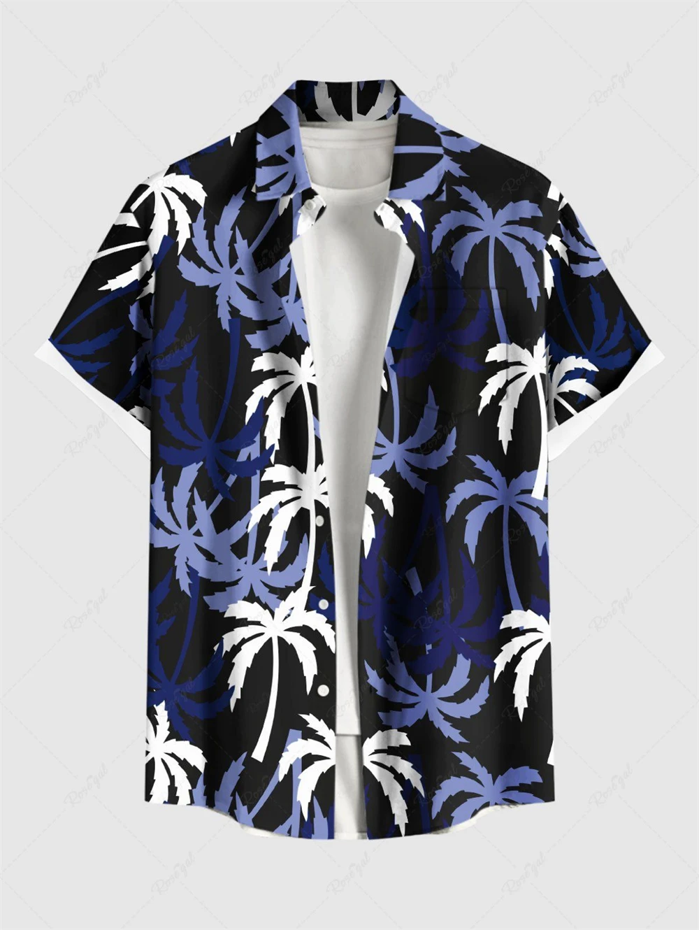 

Hawaiian Mens Shirts Tropical Plant Leaves 3D Printed Summer Casual Shirts Casual Short Sleeve Button Beach Shirt Men's Clothes