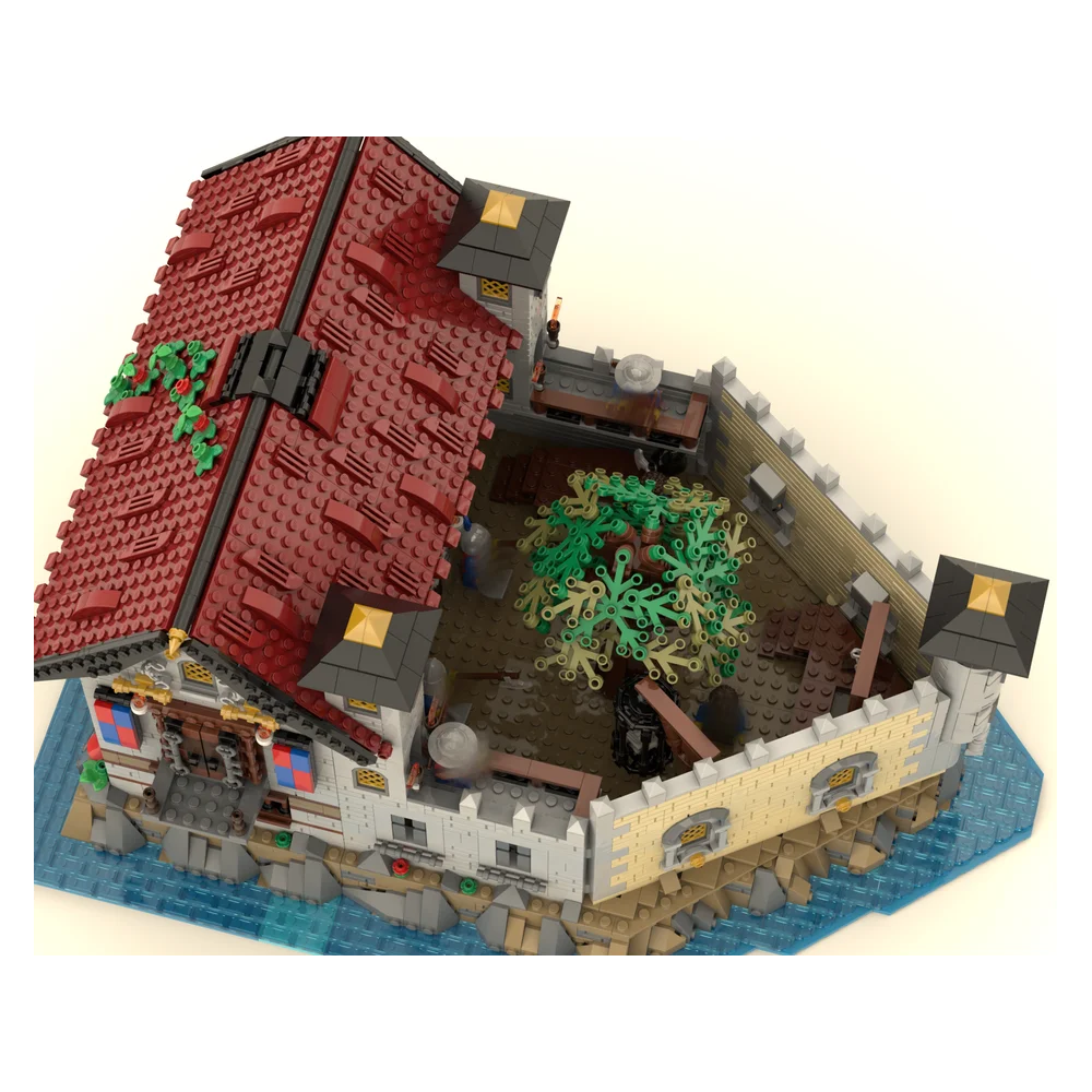 Bloques de construcción MOC para niños, juguete de ladrillos para armar Castillo de prisión Medieval de Annecy, ideal para regalo de cumpleaños, código 3529, piezas