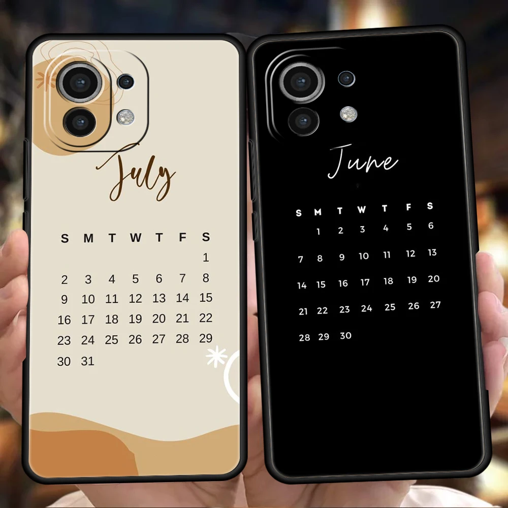 2023 Calendar Phone Case Cover for Xiaomi Redmi Poco M4 M3 X3 X4 NFC Pro Mi 10 11 Ultra 10T 11T 12T 12 13 Pro Soft Shell Capas