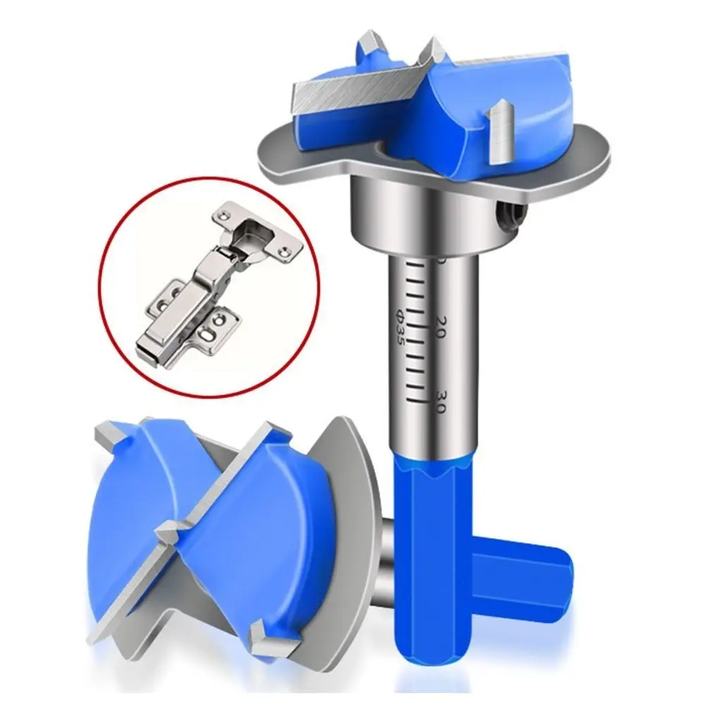 

Drilling Furniture Forstner Bit Positioning Adjustable Depth 35mm Hinge Boring Bit Anti-slip Wear-resistant Hinge Jig