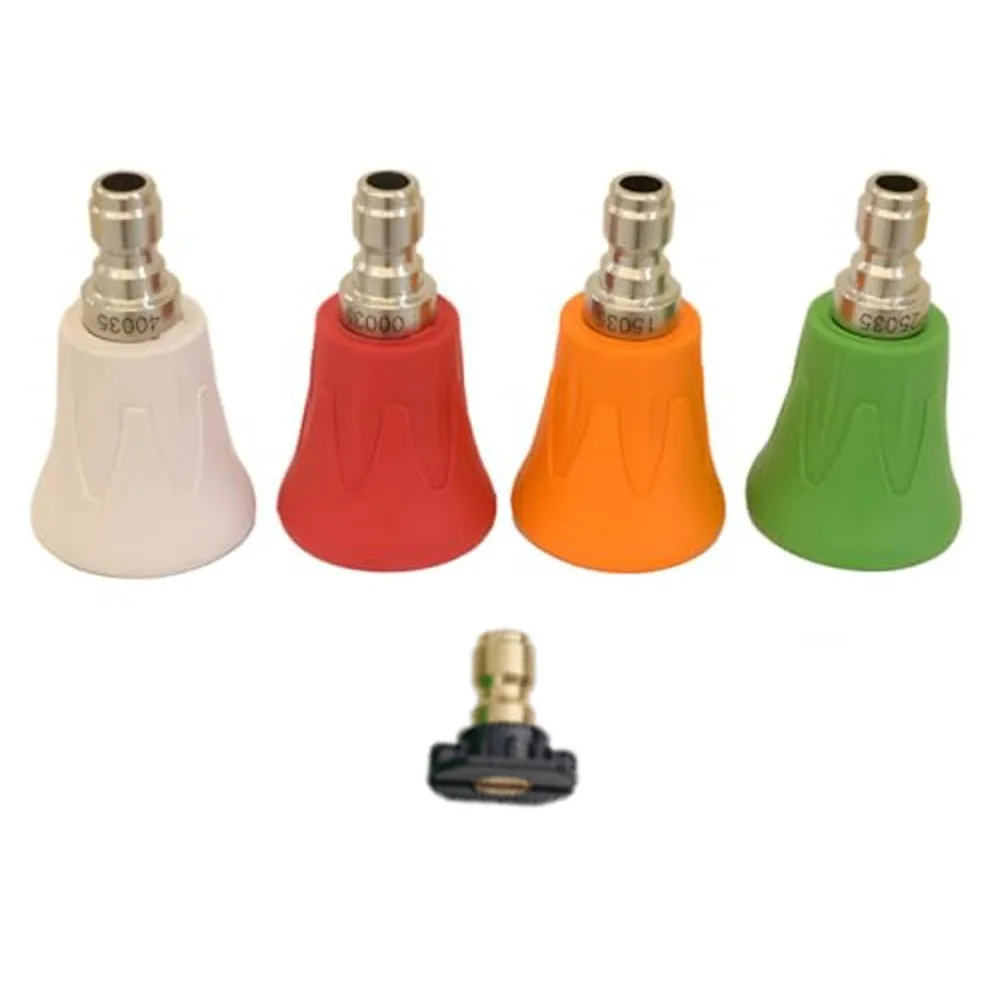 Quick Connect Pressure Washer Nozzle Set 5pcs 014 Inch Fitting Color Coded Nozzles for Home and Commercial Use