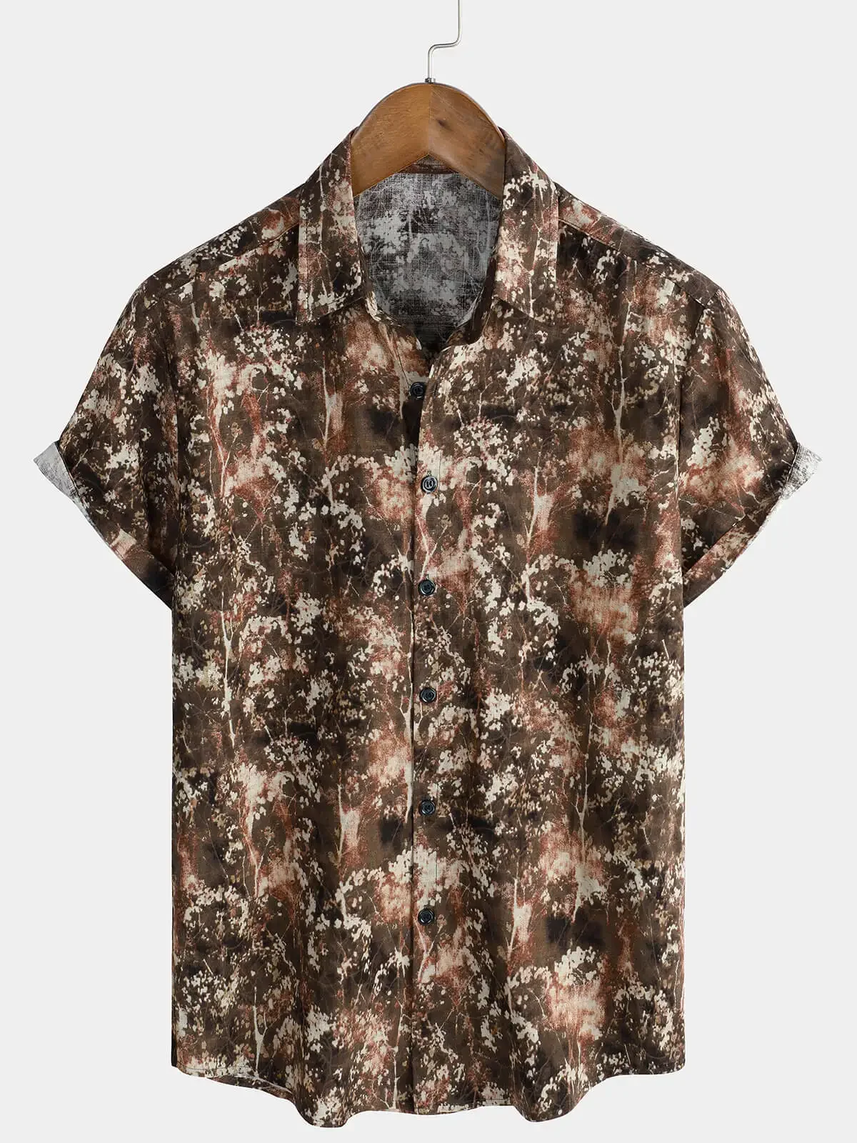 

Men's Hawaiian shirt retro bohemian vacation style suitable for daily commutes beach trips and light retro outfits