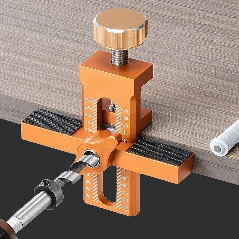 Cabinet Door Specific 2 in 1 Quick Leveling Mounting Jig Woodworking Door Panel Rebounding Device Punching Locator Precision Jig